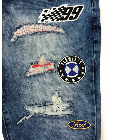 Smoke Rise Distressed Light Wash Denim Jean Shorts - Picture 9 of 10